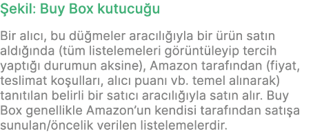  ekil: Buy Box kutucu u Bir al c , bu d meler arac l   yla bir  r n sat n ald   nda (t m listelemeleri g r nt leyip ...