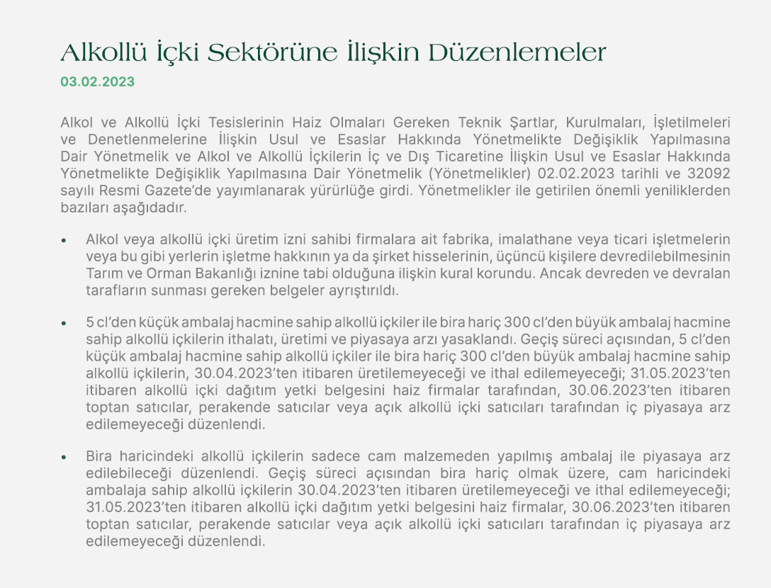 Alkoll   ki Sekt r ne  li kin D zenlemeler 03.02.2023 Alkol ve Alkoll    ki Tesislerinin Haiz Olmalar  Gereken Tekni...