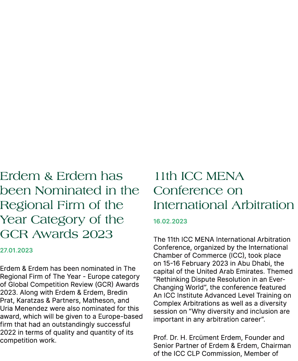 Erdem & Erdem has been Nominated in the Regional Firm of the Year Category of the GCR Awards 2023 27.01.2023 Erdem & ...