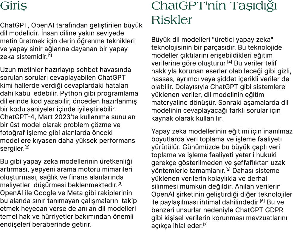 Giri ChatGPT, OpenAI taraf ndan geli tirilen b y k dil modelidir.  nsan diline yak n seviyede metin  retmek i in der...