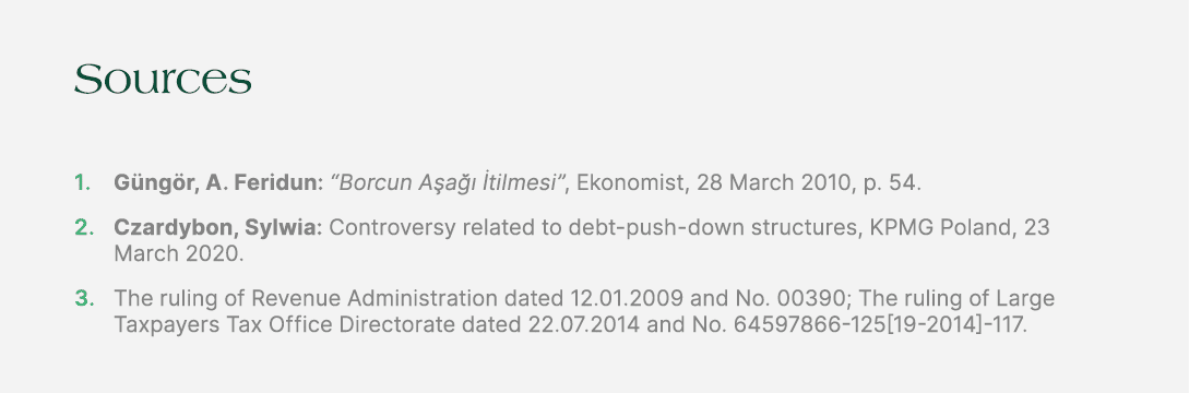 Sources 1. G ng r, A. Feridun: “Borcun A a   tilmesi”, Ekonomist, 28 March 2010, p. 54. 2. Czardybon, Sylwia: Contro...