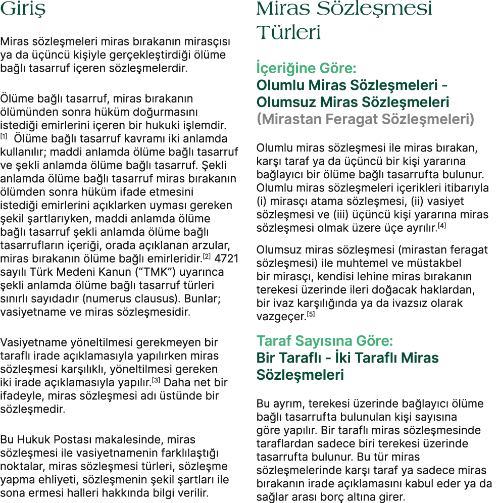 Giri Miras s zle meleri miras b rakan n miras  s  ya da    nc  ki iyle ger ekle tirdi i  l me ba l  tasarruf i eren ...