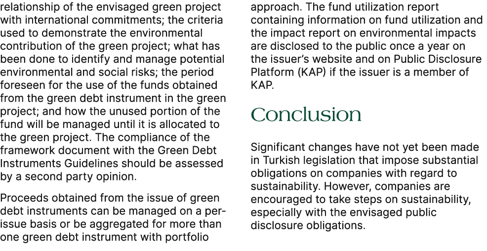 relationship of the envisaged green project with international commitments; the criteria used to demonstrate the envi...