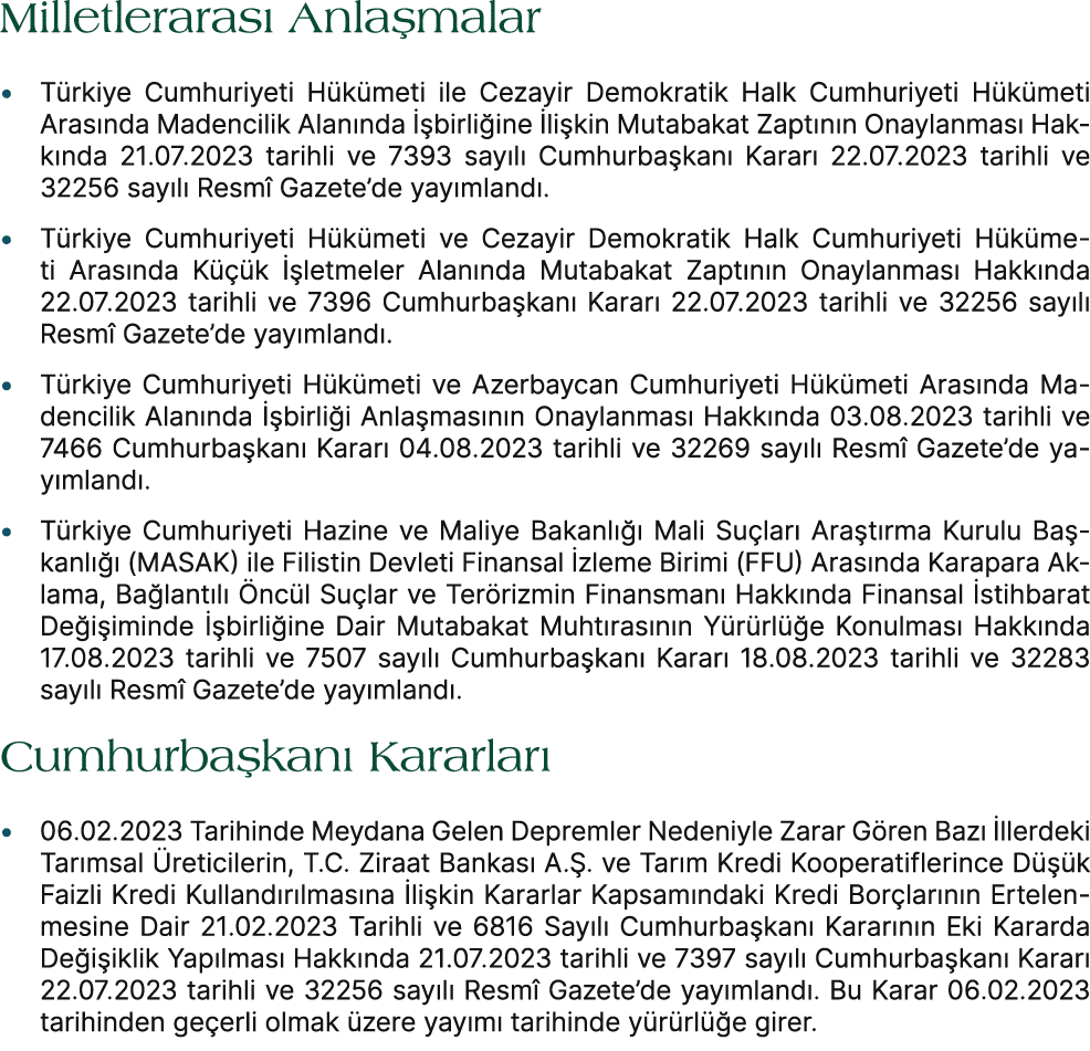 Milletleraras Anla malar • T rkiye Cumhuriyeti H k meti ile Cezayir Demokratik Halk Cumhuriyeti H k meti Aras nda Ma...