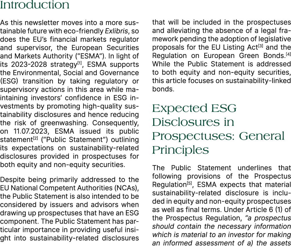 Introduction As this newsletter moves into a more sustainable future with eco friendly Exlibris, so does the EU’s fin...