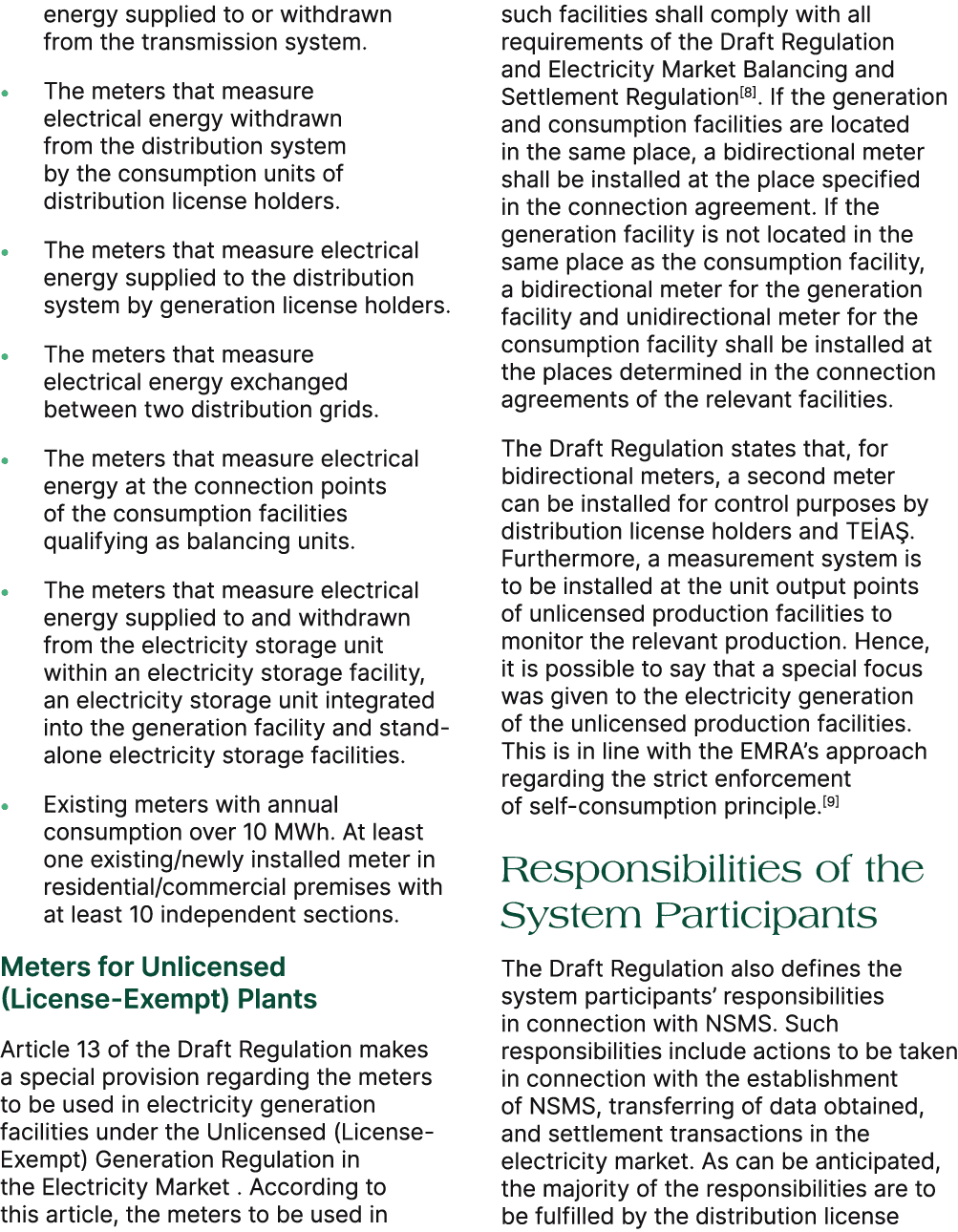 energy supplied to or withdrawn from the transmission system. • The meters that measure electrical energy withdrawn f...