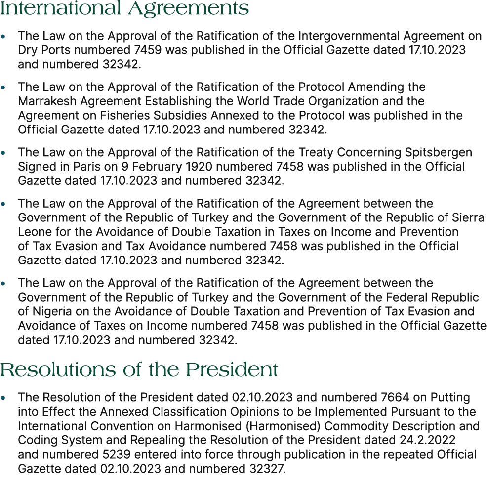 International Agreements • The Law on the Approval of the Ratification of the Intergovernmental Agreement on Dry Port...
