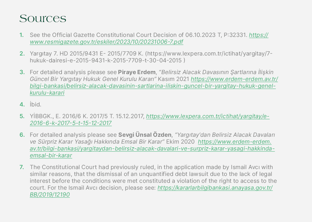 Sources 1. See the Official Gazette Constitutional Court Decision of 06.10.2023 T, P:32331. https://www.resmigazete.g...